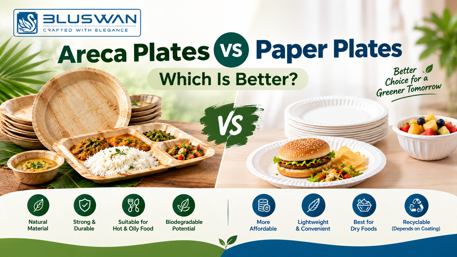Areca Plates vs Paper Plates: Which Is Better?
