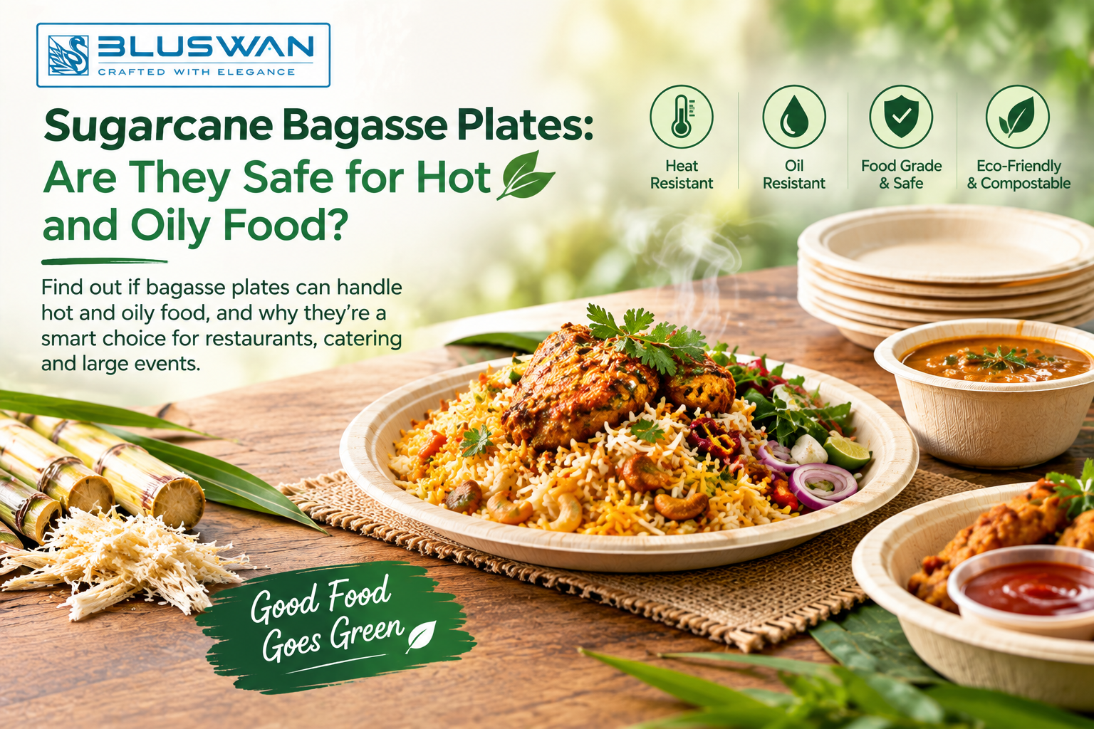 Sugarcane Bagasse Plates: Are They Safe for Hot and Oily Food?