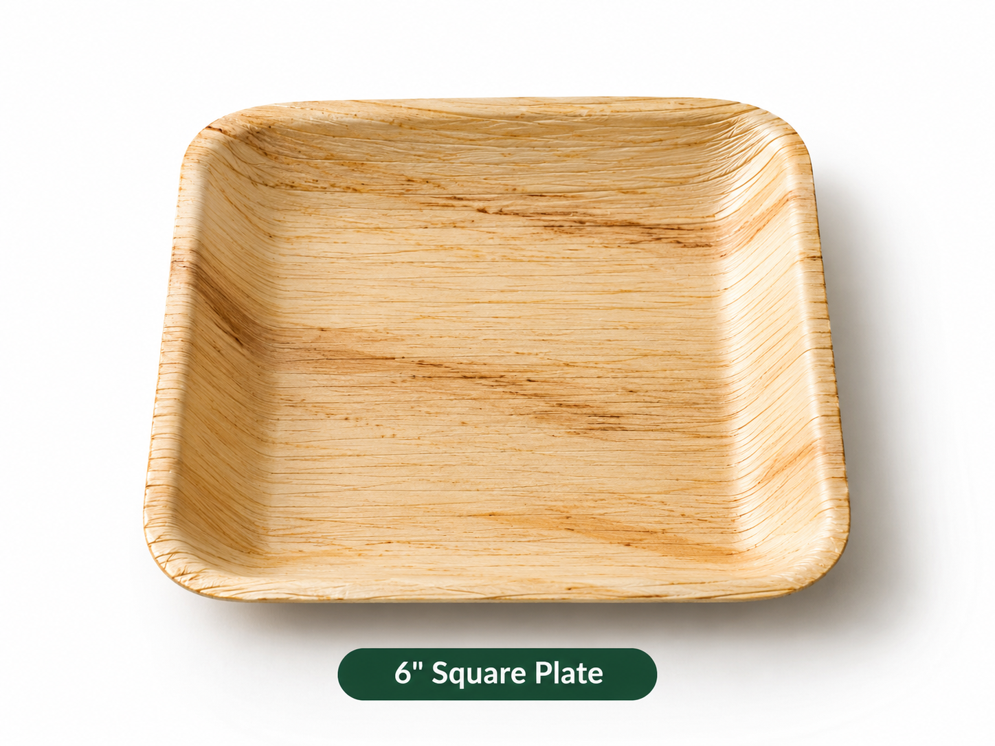 Areca Leaf 6 Inch Square Plate
